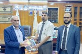 وفد الأمانة العامة للعتبة العلوية المقدسة يلتقي عميد كلية التربية بجامعة القادسية / قسم الشؤون الفكرية والثقافية.