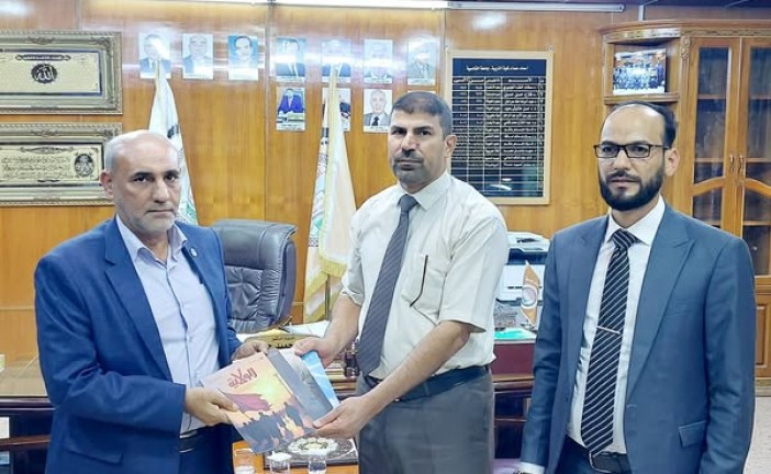 وفد الأمانة العامة للعتبة العلوية المقدسة يلتقي عميد كلية التربية بجامعة القادسية / قسم الشؤون الفكرية والثقافية.